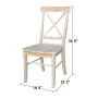 Alexa Unfinished Wood X-Back Dining Chair (Set of 2) - Image 3