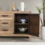 Lafond 63" Wide 3 Drawer Pine Wood Sideboard - Image 3