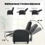 Gymax Massage Gaming Recliner Chair Racing Single Lounge Sofa Home Theater Seat White - Image 6