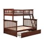 Columbia Bunk Bed Twin over Full with Twin Size Urban Trundle Bed in Walnut - Image 4