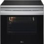 LG - 30-in Wide 6.3 Cu. Ft. Freestanding Electric True Convection Smart Range with 5 Elements, Air Fry and UltraHeat Element - Stainless Steel - Image 1
