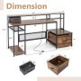 67 Inch Computer Desk with Monitor Stand & File Drawer - Image 5