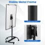 Height-Adjustable Mobile Whiteboard with Round Stand Paper Clips - Image 5