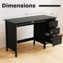 48 Inch Modern Writing Home Office Computer Desk with 3 Drawers - Image 4