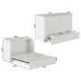 Southampton White Wood Frame Queen Murphy Bed Chest with 6 in. Mattress, Built-in Charging Station and Storage - Image 3
