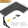 Corner Floating Shelves Wall Mounted Set of 4 Rustic Wood Storage Display Home - Image 4