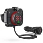 Rexing - FMT2 Bluetooth FM Transmitter Hands-Free Car Kit with QC3.0 and Smart 2.4A Dual USB Ports - Black - Image 2