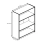 Furinno JAYA Simple Home 3-Tier Adjustable Shelf Bookcase, Pink - Image 3