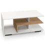 Rectangular Coffee Table with L-shaped Middle Shelf - Image 3