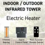 Lifesmart - Outdoor Infrared Tower Heater - Black - Image 2