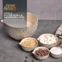 Thyme & Table, 5-Piece Ceramic Mixing Bowl and Measuring Bowl Set, Dot Pattern - Image 4