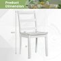 Set of 2 Wood Dining Chairs with Solid Rubber Wood Legs - Image 4