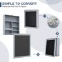 Gray Convertible Wall Mounted Table with A Chalkboard - Image 5