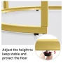 Alden Design Round Iron Nesting Tables for Living Room, Gold/Clear, Set of 2 - Gold - Image 4