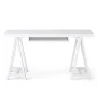Sawhorse 60 in. W White Computer Desk - Image 6