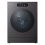 LG - SIGNATURE 5.8 Cu. Ft. High-Efficiency Stackable Smart Front Load Washer with Steam and ezDispense - Brushed Black Steel - Image 1