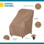 Duckcovers Essential 28 in. W x 35 in. D x 35 in. H Latte High Back Chair Cover - Image 5
