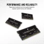 CORSAIR - Vengeance Performance SODIMM Memory 32GB (2x16GB) DDR4 3200MHz CL22 - Black - Image 2