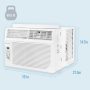 Keystone - 8,000 BTU 115V Window Air Conditioner with 3,500 BTU Supplemental Heat Function - White - Image 2