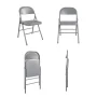Mainstays All-Steel Metal Folding Chair, Gray - Image 5
