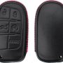 ROYALFOX Genuine Leather 3 4 5 Buttons smart Key Fob case Cover for Jeep Cherokee Compass Renegade Grand Cherokee, Fiat,Dodge Charger Challenger Dart Journey Durango Grand Caravan RAM (black) - Image 4
