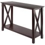 Winsome Xola X-Panel Console Table, Cappuccino Finish - Image 5