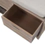 32 in. White Washed Storage Bench with Removable Basket, 2-Drawers, Fully Assembled Shoe Bench with Removable Cushion - Image 6