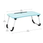 Mind Reader Foldable Bed Tray, Lap Desk with Fold-Up Legs, Freestanding Portable Table for Laptop, Tablet, Reading, Blue - Image 3