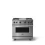 Viking - 5.1 Cu. Ft. 36"W Freestanding Gas Sealed 4 Burner Range with Griddle - Stainless Steel - Stainless Steel - Image 1