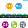 19" 1U Rackmount for Raspberry Pi, SSD Bracket for Any 2.5" Ssds, Hold up to 5 R - Image 3