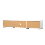 Tvilum Match 2 Drawer TV Stand with 2 Shelves, White High Gloss - Image 3