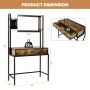 Industrial Vanity Table with 3-Position Adjustable Mirror - Image 3