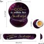 Ergonomic Gel Mouse Wrist Rest Pad and Keyboard Pad Set,Anti-Slip PU Bottom Easy Typing and Relieve Wrist Pain with Cute Coaster Set (3-Quote Bible Verses Psalm 46:5) - Image 4