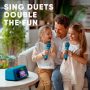 MASINGO Karaoke Machine for Adults and Kids with 2 Wireless Microphones, Portable Bluetooth Singing Speaker, Colorful LED Lights, PA System, Lyrics Display Phone Holder, and TV Cable. Presto G2 - Image 4