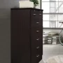 Hodedah 7 Drawer Dresser with Two Locks, Chocolate - Image 4