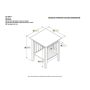 24 in. Rectangular White Laptop Desk with Solid Wood Material - Image 6