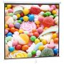 120'' Diagonal Dimension Pull Down Projection Screen Matte HD Movie Theater 1:1 - Image 1