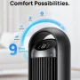 DREO - 27ft/s Velocity Quiet Floor Fan, 90° Oscillation, 8 Speeds, Remote Control, 4 Modes,DC Motor, Nomad - Black - Image 4