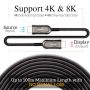 Certified 8K Fiber Optical HDMI 2.1 Cable Ultra High Speed HDMI Cable 48Gbps 33ft 10m phoossno Gen1 HDR eARC HDCP2.2 2.3 Support 4K 120Hz 8K60Hz Compatible with PS5 Xbox TV Monitor PC - Image 3