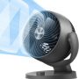 DREO - 70ft Powerful Airflow, 28db Quiet Table Air Circulator Fans for Whole Room, 120° Adjustable Tilt, 3 Speeds, CF409 - Gray - Image 1
