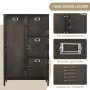 55 in. Height Steel Storage Cabinet with Lockable Doors, Metal Storage Locker Employees Locker with 4 Doors, for Gym - Image 4