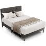 Full Size Upholstered Platform Bed with Tufted Headboard - Image 3