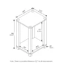 Furinno Simplistic End Table, Small, Espresso/Black - Image 3