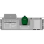 Hestan - GE Series 12' Outdoor Living Suite with Egg-Shaped Smoker/Grill and Bar - Stainless Steel - Image 2