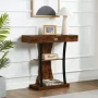 Newport 34 in. Espresso Standard Rectangle Console Table with Drawers - Image 6