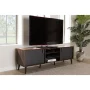 Baxton Studio Samuel Mid-Century Modern Brown and Dark Grey Finished TV Stand - Image 1