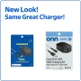 onn 24W Dual USB-A Port Wall Charger with 3ft Lighting Cable to USB, MFI Certified, Foldable Plug, Black - Compatible with iPhone 14/13/12/11/X/XR/XS/8/7/6/5, iPad, Airpods, and more - Image 5