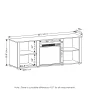 Furinno Montale 60 Inch TV Stand with Fireplace, Solid White - Image 5