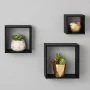 Mainstays Wood Cube Shelf Set Modern 4"x9" - Image 1