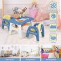 Kids Table and Chair Set with Storage Shelf and Building Blocks - Image 5
